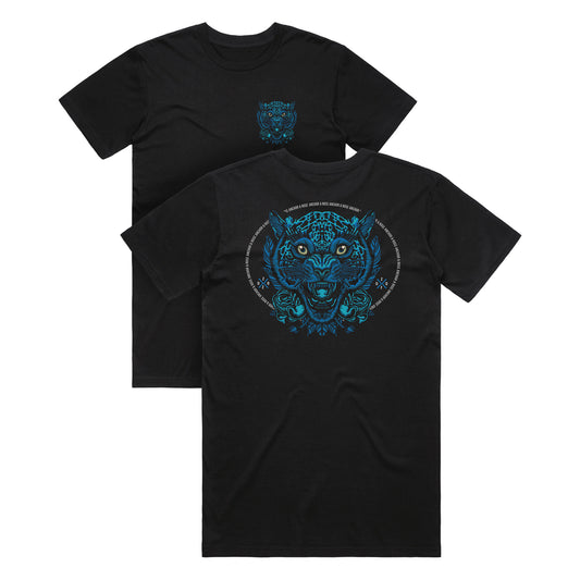 Black Azure Jaguar Graphic T-Shirt