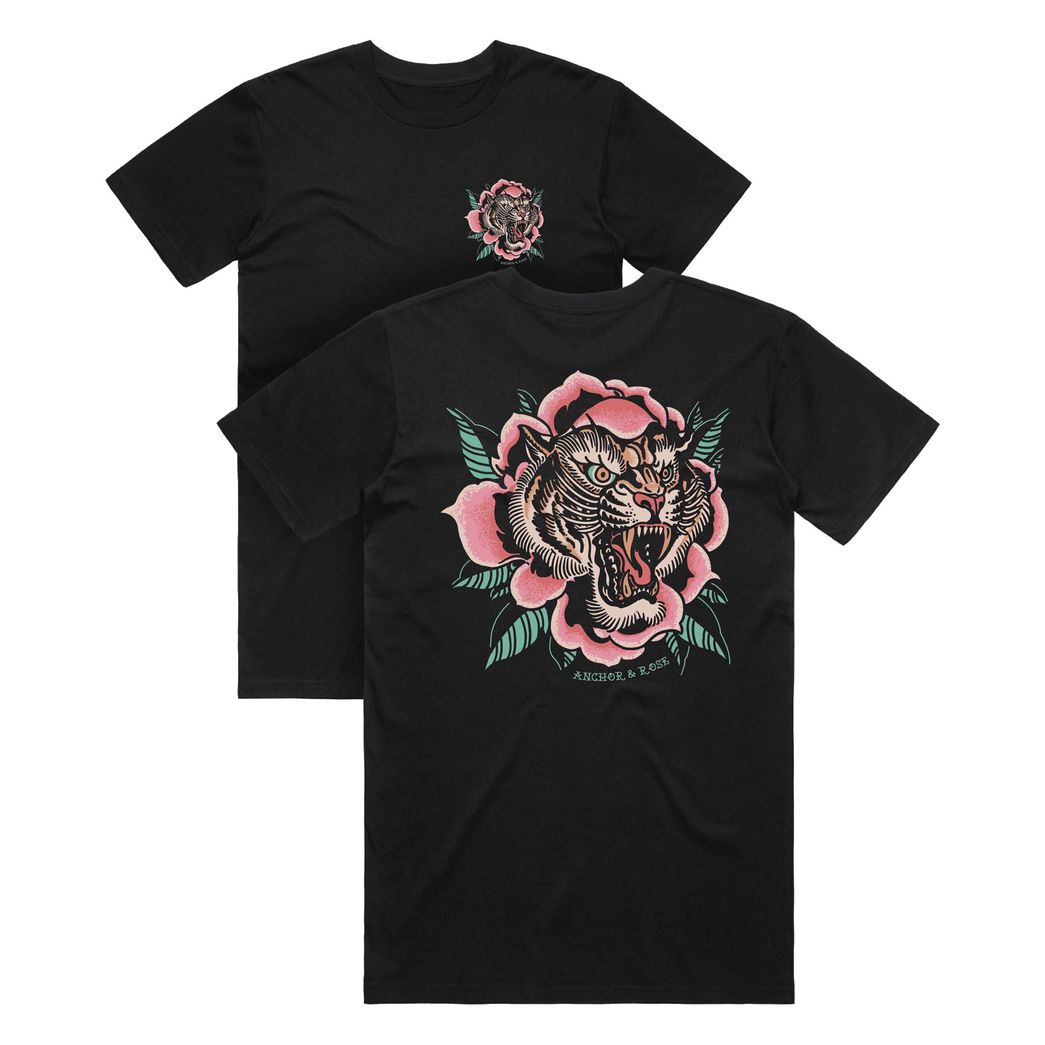 Tiger-Rose Graphic T-Shirt