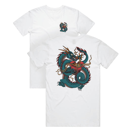 White Dragonoodle Graphic T-Shirt