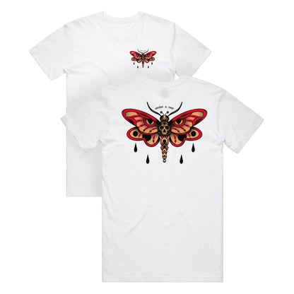 White Death Moth Graphic T-Shirt