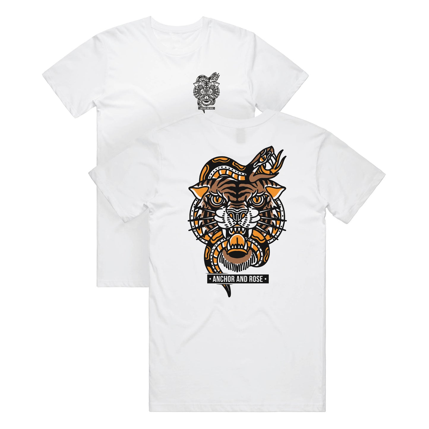 White Snakebite Graphic T-Shirt