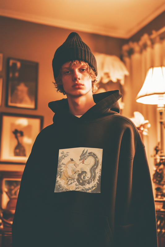 Fox and Serpent Heavyweight Boxy Hoodie