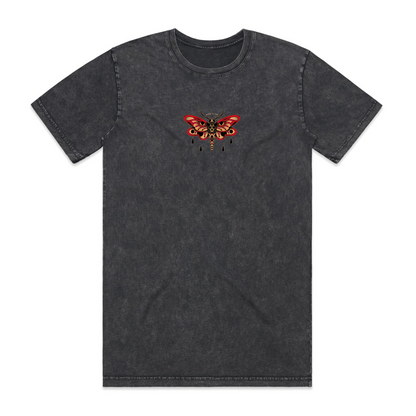 Death Moth Black Stone Wash T-Shirt